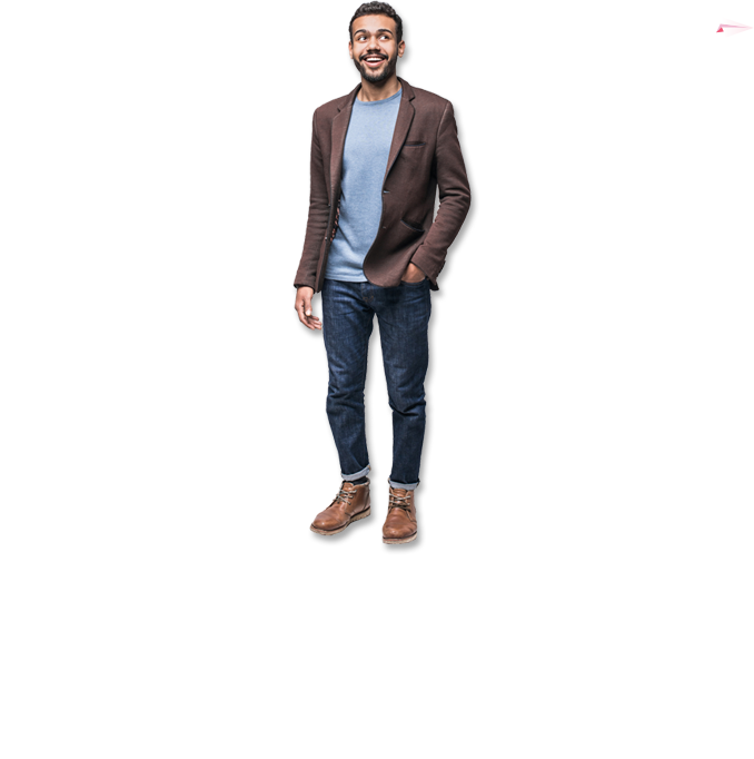 Man standing in a maze